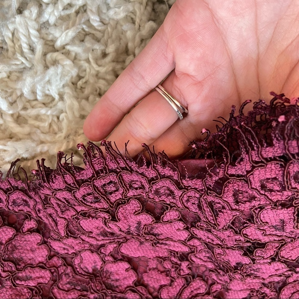 Skies are Blue | Lace Cold Shoulder Dress size Medium, M, Wine/Burgundy color. - Picture 13 of 13